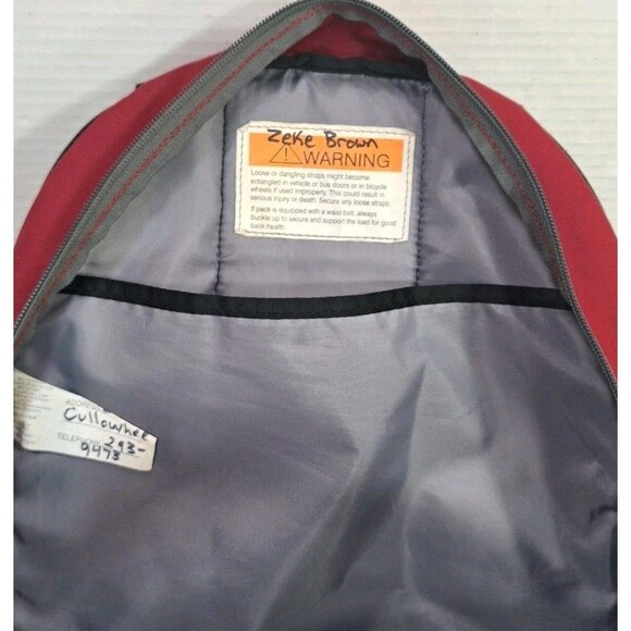 L.L. Bean Red Great White Shark Graphic Backpack 16" Kids School Book Bag Travel - Picture 8 of 8